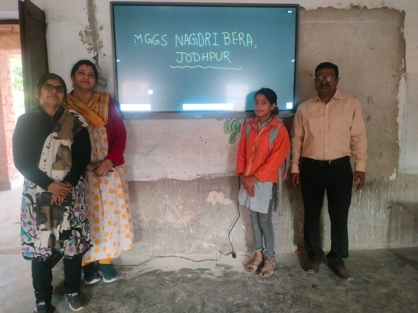 Nitek interactive flat panel installed in government school Joghpur, Rajastan