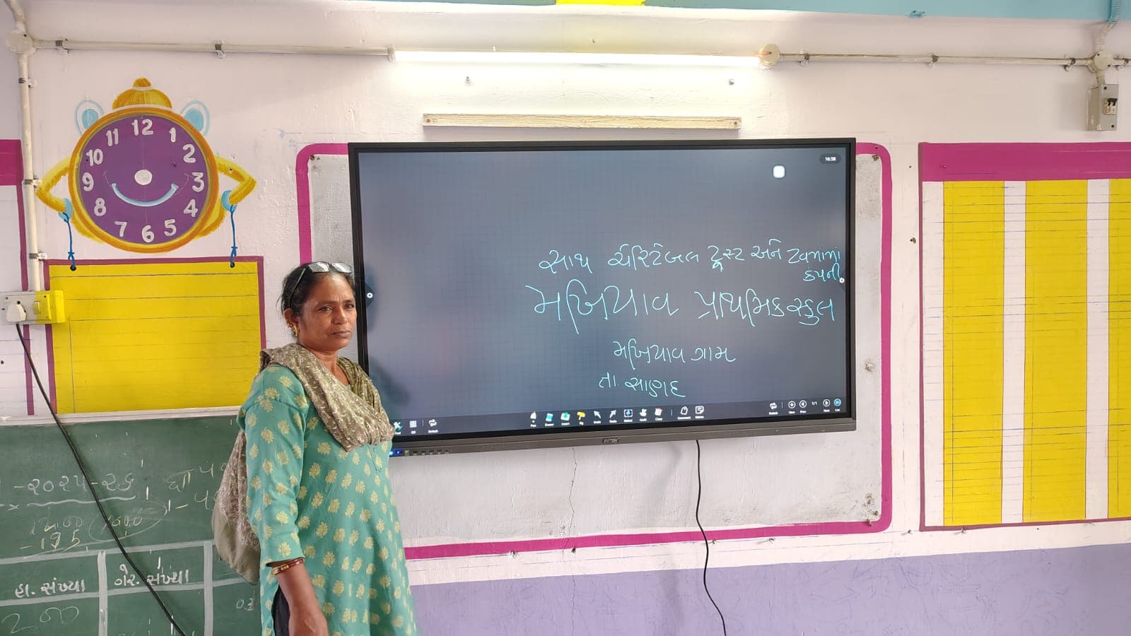 Nitek interactive flat panel installed in government school Sanand, Ahmedabad