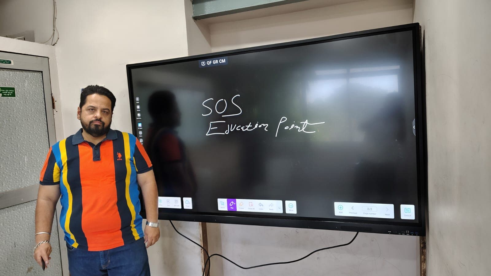 Nitek interactive flat panel installed in private school SOS Education Point, Bhavnagar