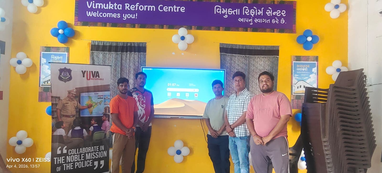 Nitek interactive flat panel installed in private school Yuva Unstoppable to Vimukta Reform Centre