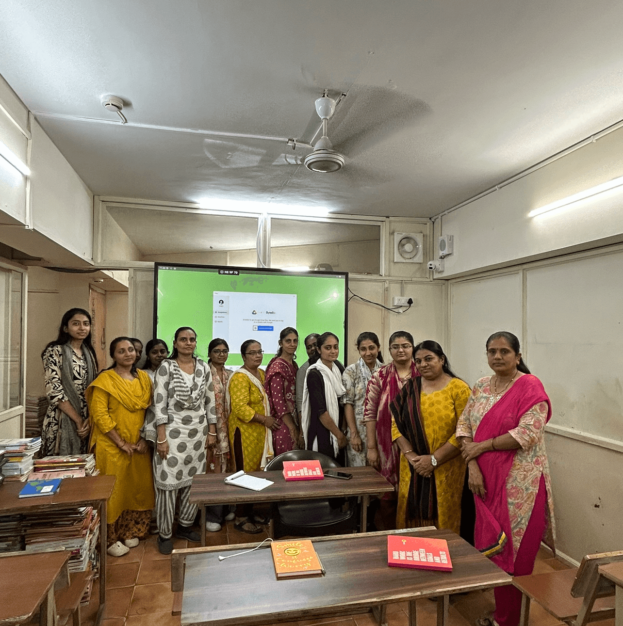 Nitek interactive flat panel installed in private school Vraj Bhoomi Public School, Rajkot