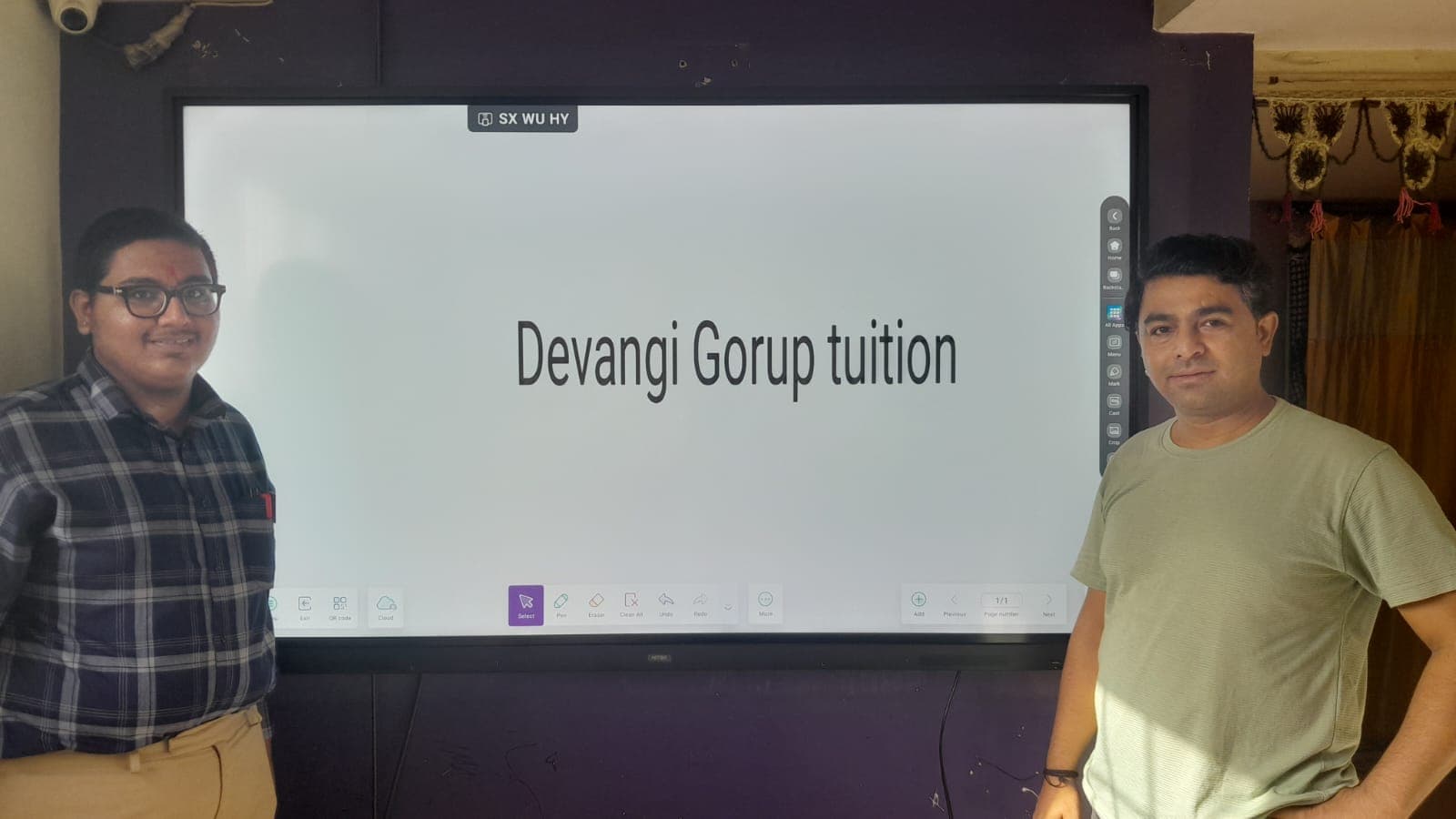 Nitek interactive flat panel installed in private school Bhavnagar